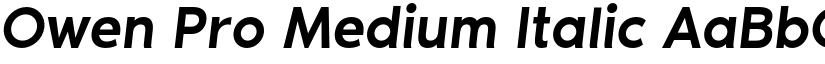 Owen Pro Medium Italic font