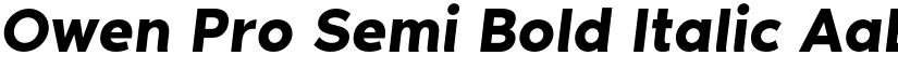 Owen Pro Semi Bold Italic font