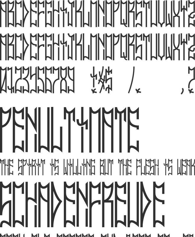 MAUO font preview