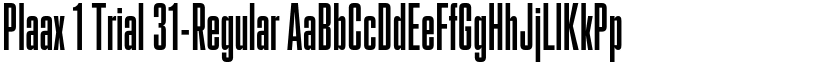 Plaax 1 Trial 31-Regular font