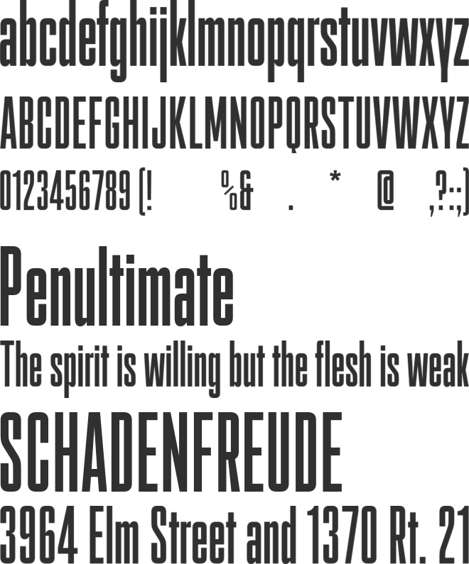 Plaax 1 Trial font preview