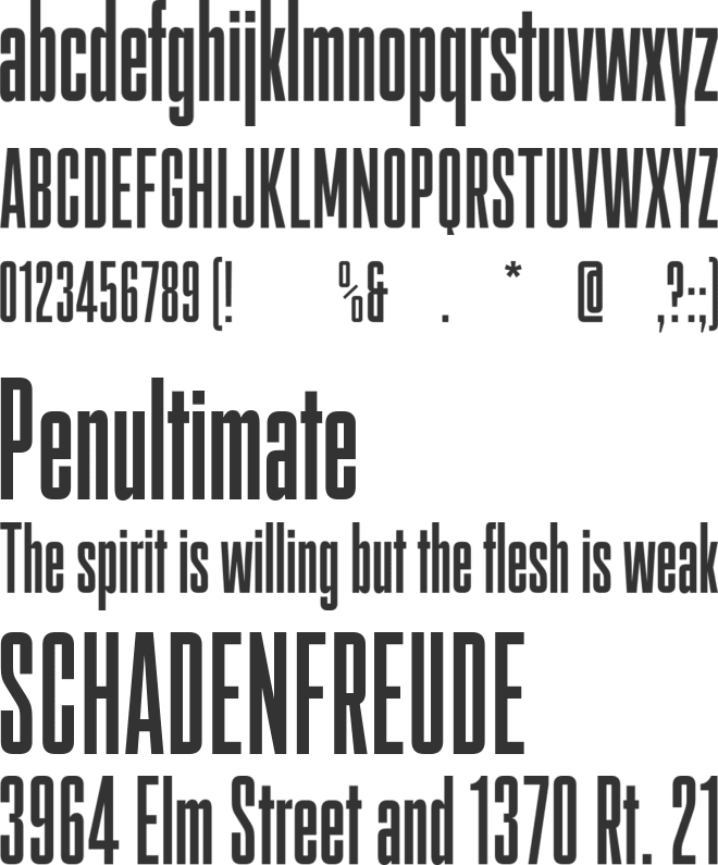 Plaax 1 Trial font preview