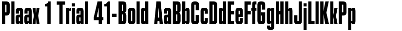 Plaax 1 Trial 41-Bold font