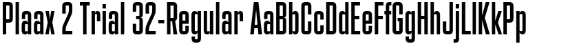 Plaax 2 Trial 32-Regular font