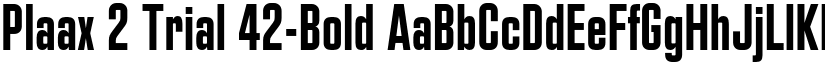 Plaax 2 Trial 42-Bold font