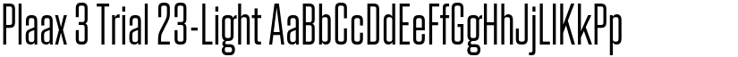 Plaax 3 Trial 23-Light font