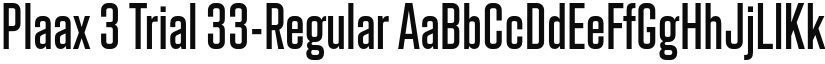 Plaax 3 Trial 33-Regular font