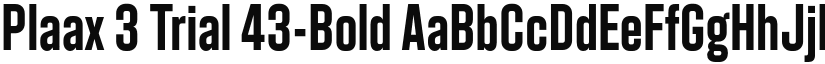 Plaax 3 Trial 43-Bold font