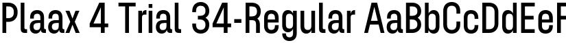 Plaax 4 Trial 34-Regular font