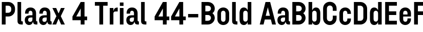 Plaax 4 Trial 44-Bold font
