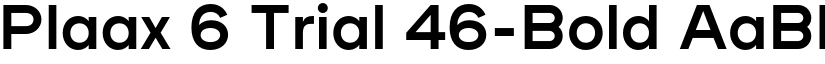 Plaax 6 Trial 46-Bold font