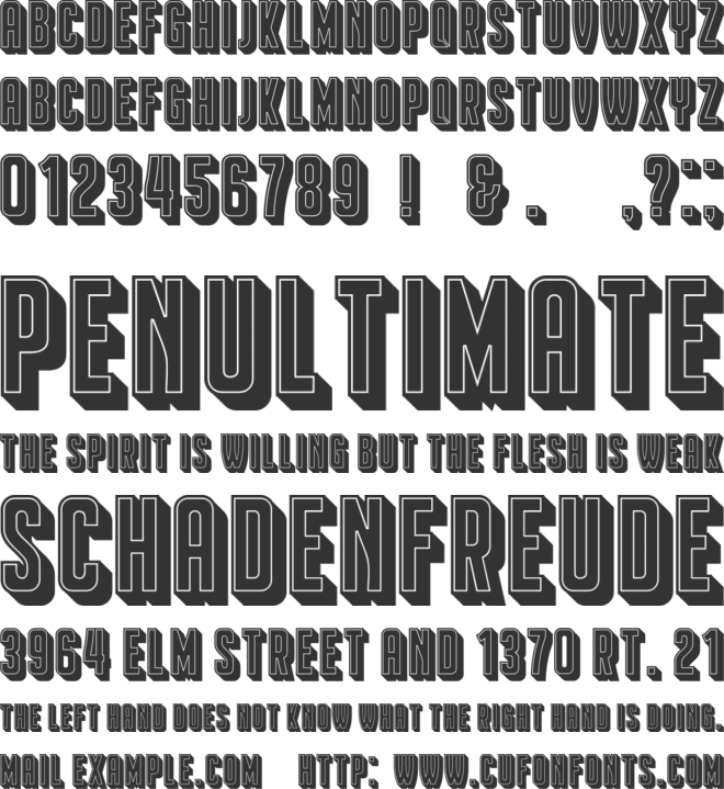 Franchise Filled font preview