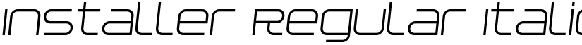 Installer Regular Italic font