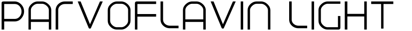 Parvoflavin Light font