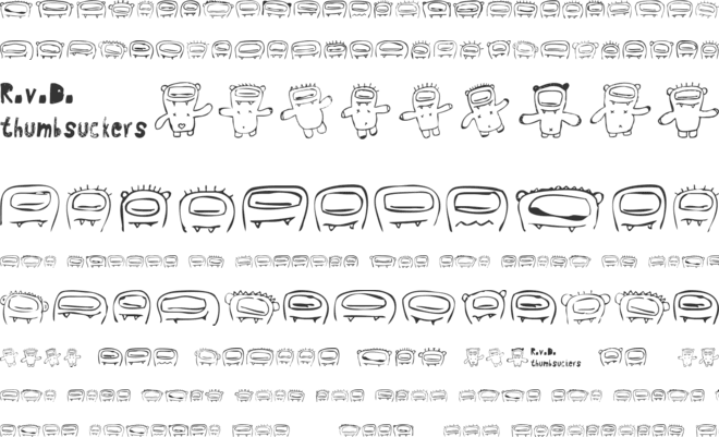 RvD Thumbsuckers font preview