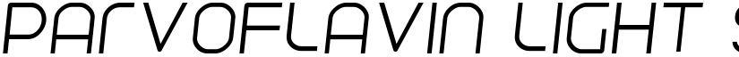 Parvoflavin Light Skew font