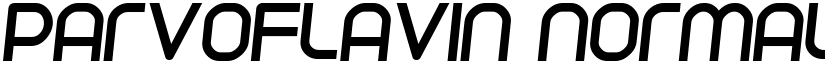 Parvoflavin Normal Skew font
