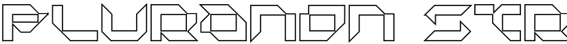 Pluranon Stroke font
