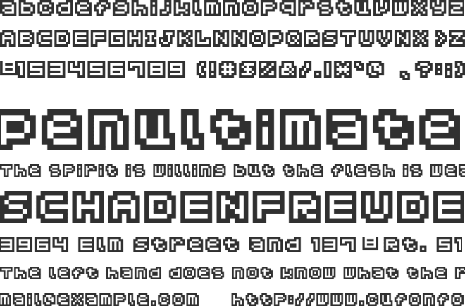 Hachicro (Undertale Battle Font) font preview