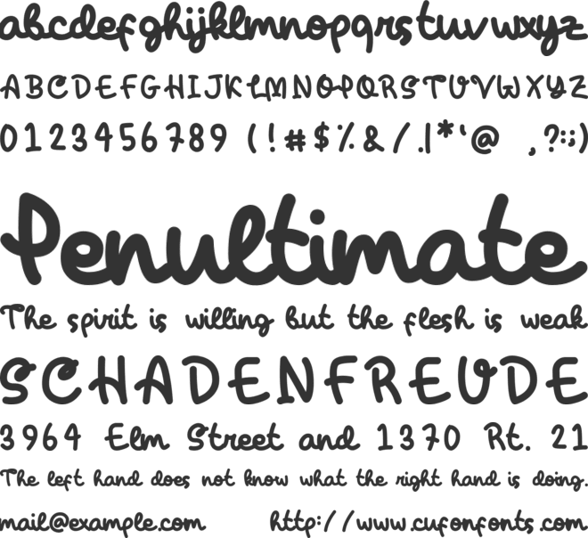 Mangatha font preview