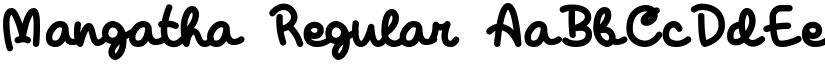 Mangatha Regular font