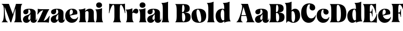 Mazaeni Trial Bold font
