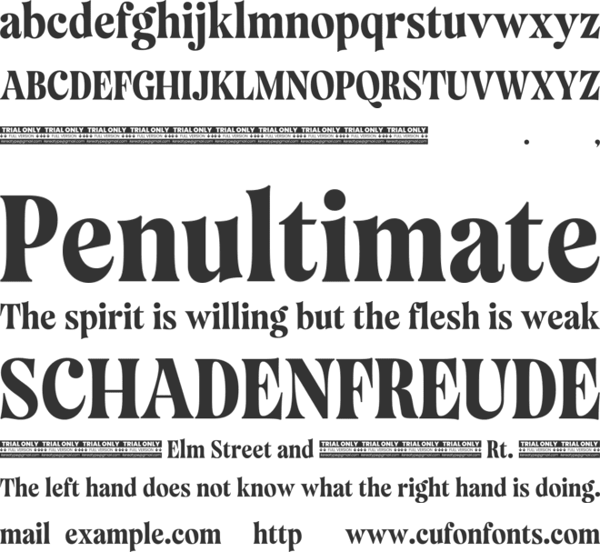 Mazaeni Trial font preview