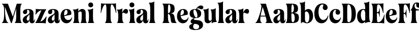 Mazaeni Trial Regular font