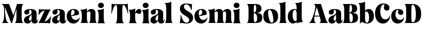 Mazaeni Trial Semi Bold font