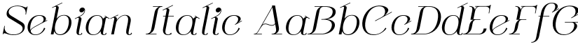 Sebian Italic font