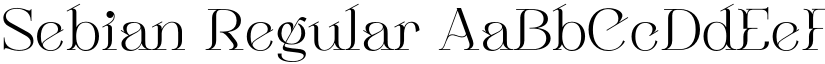Sebian Regular font