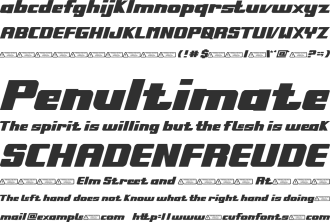 SPEEDRACE font preview