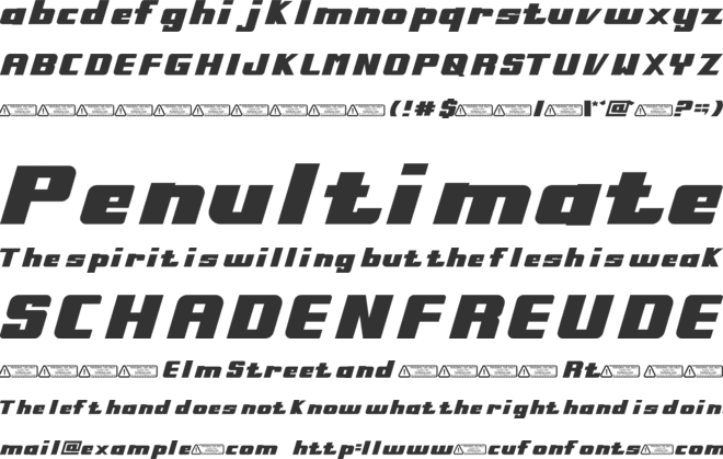 SPEEDRACE font preview