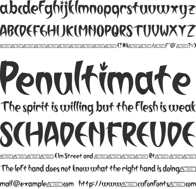 Dinopark font preview