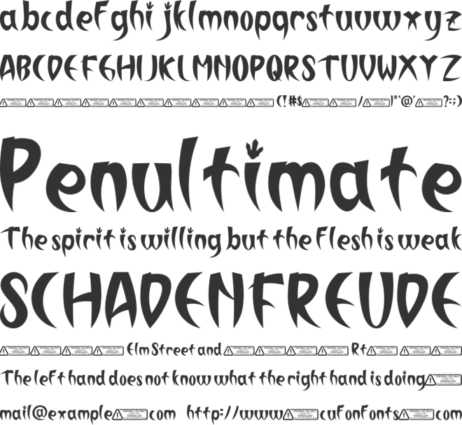 Dinopark font preview