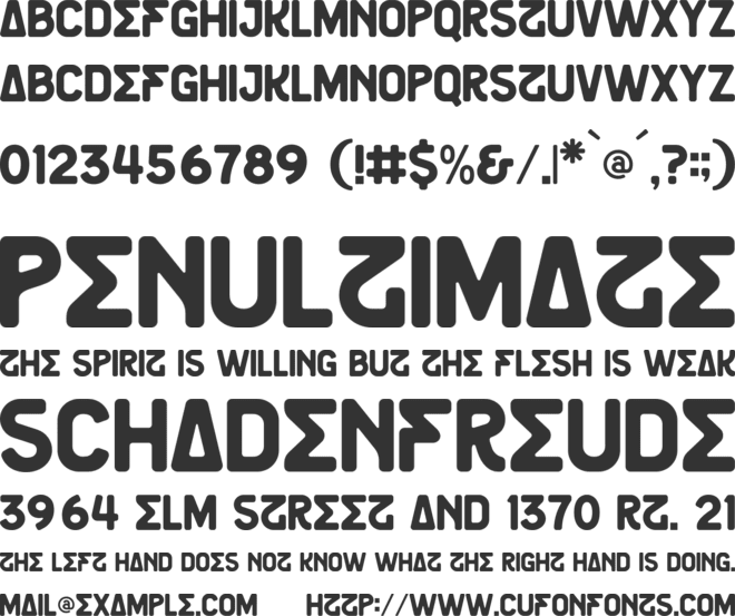 JABREGOR font preview