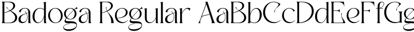 Badoga Regular font