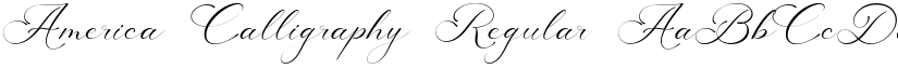 America Calligraphy Regular font