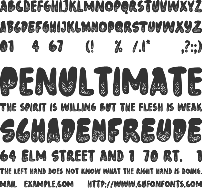 Donut Know font preview