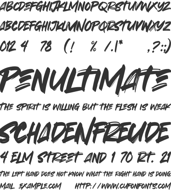 Unaessthetic font preview