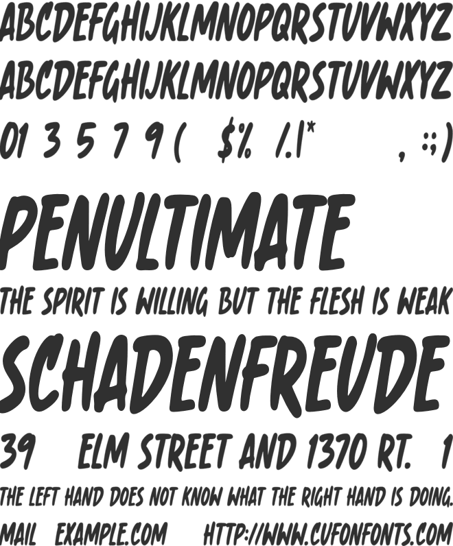 Sultana font preview