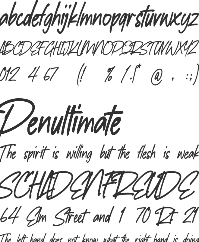 Endless Revisions font preview