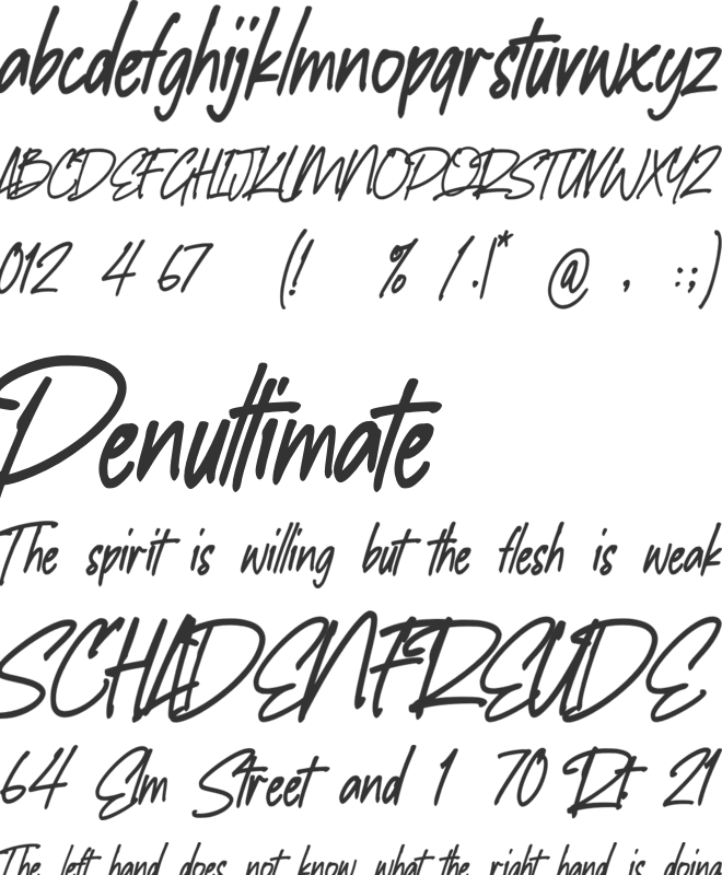 Endless Revisions font preview
