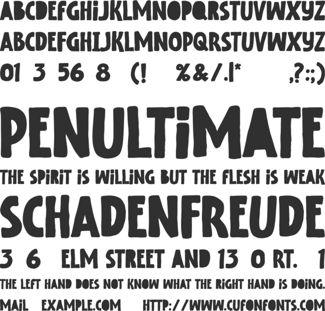 Not Found font preview