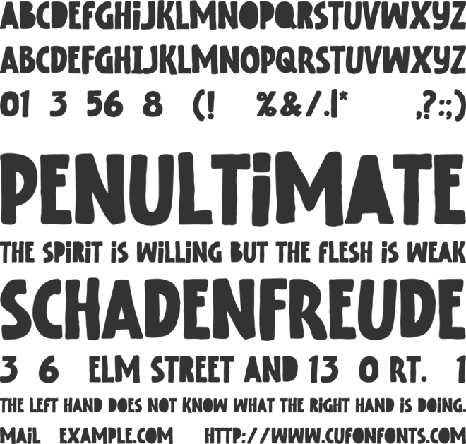 Not Found font preview