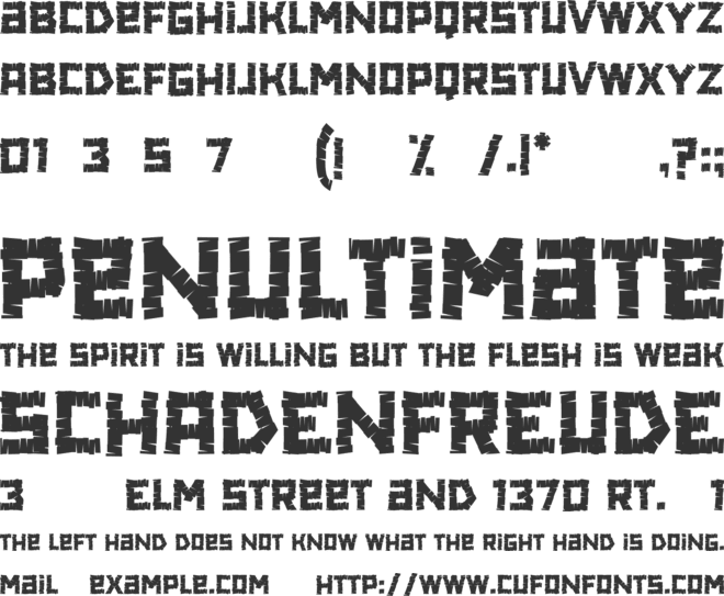 Bigbox font preview