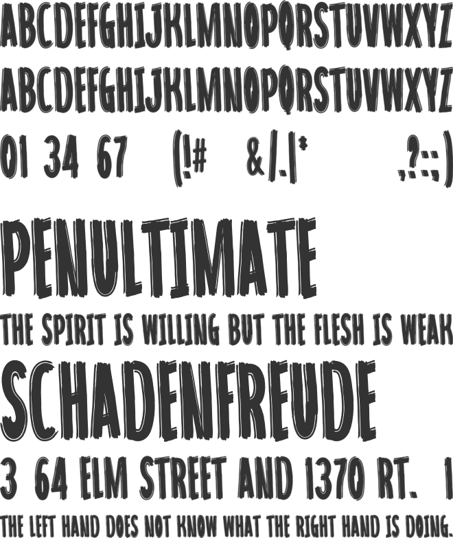 Rebelion font preview