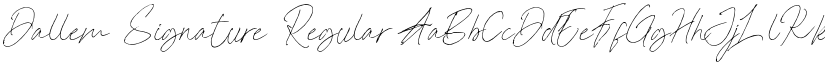 Dallem Signature Regular font