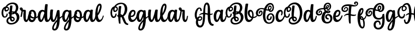 Brodygoal Regular font
