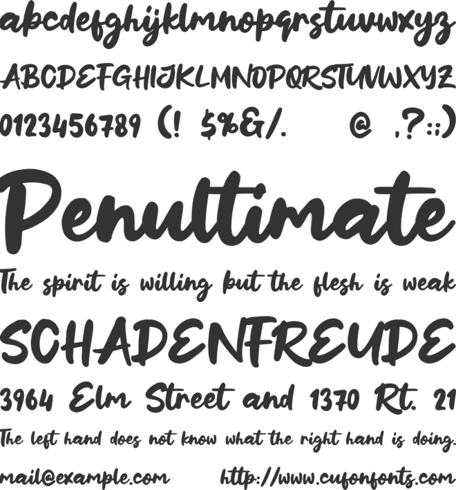 Litchi Days font preview